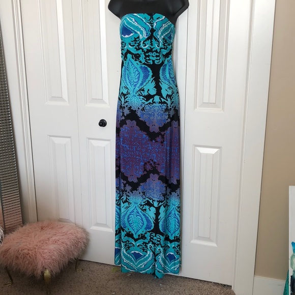 Beautiful bright teal maxi dress - Picture 1 of 3